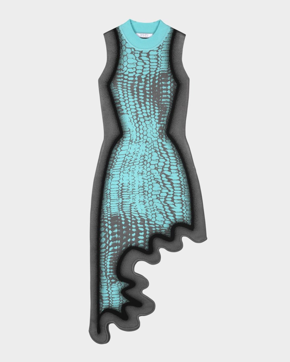 Brooklyn Wavy Asymmetric Dress